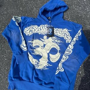 Blue Graphic Hoodie